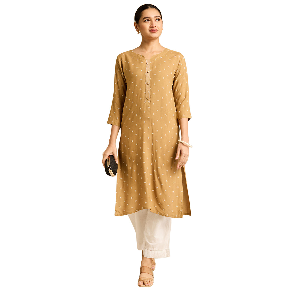Elina Printed Straight-cut Kurti