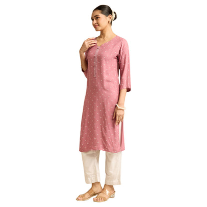 Elina Printed Straight-cut Kurti