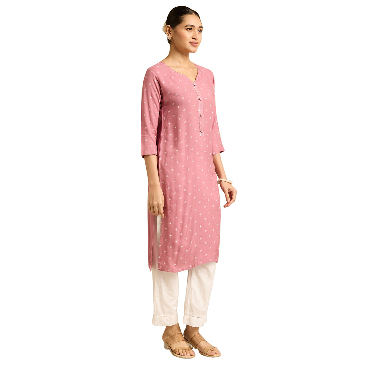 Elina Printed Straight-cut Kurti