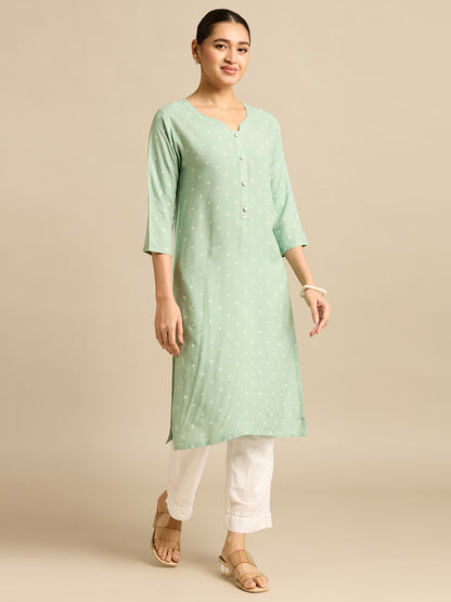 Elina Printed Straight-cut Kurti