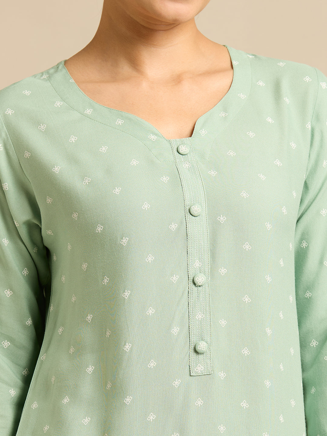 Elina Printed Straight-cut Kurti