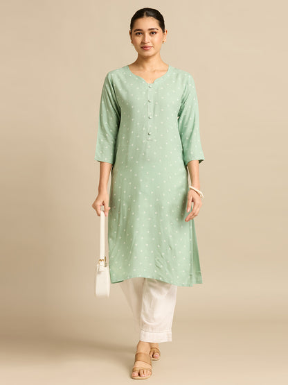Elina Printed Straight-cut Kurti