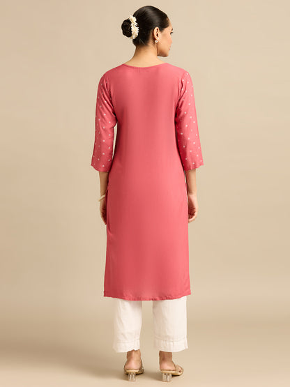 Elina Printed Straight-cut Kurti