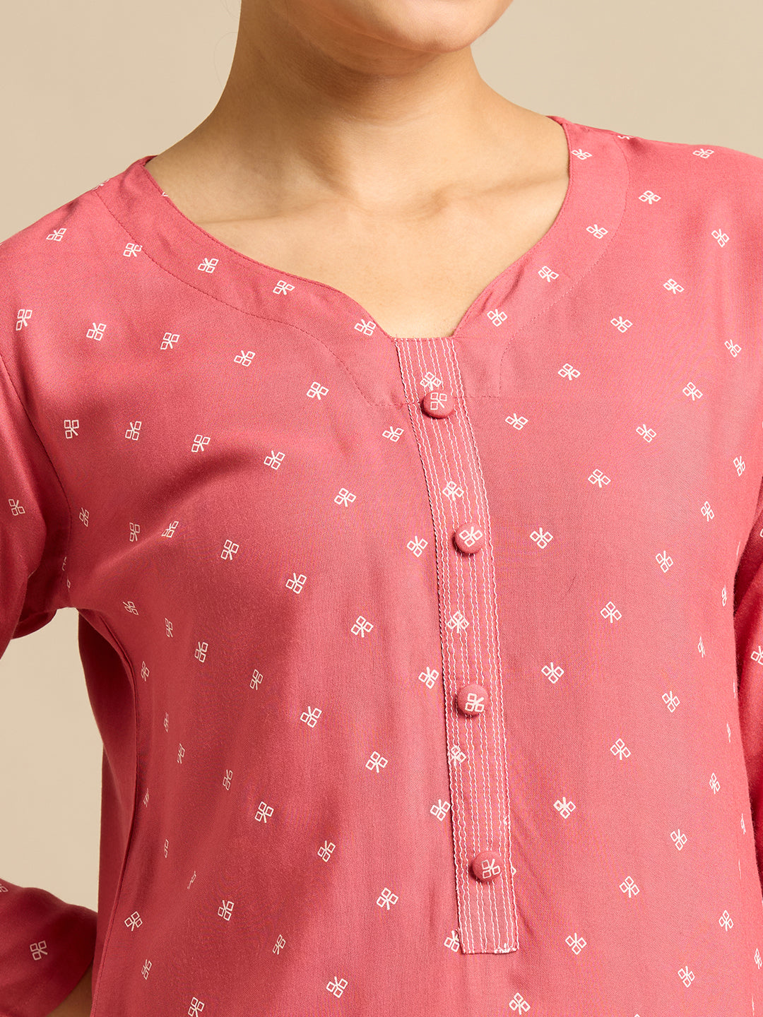 Elina Printed Straight-cut Kurti