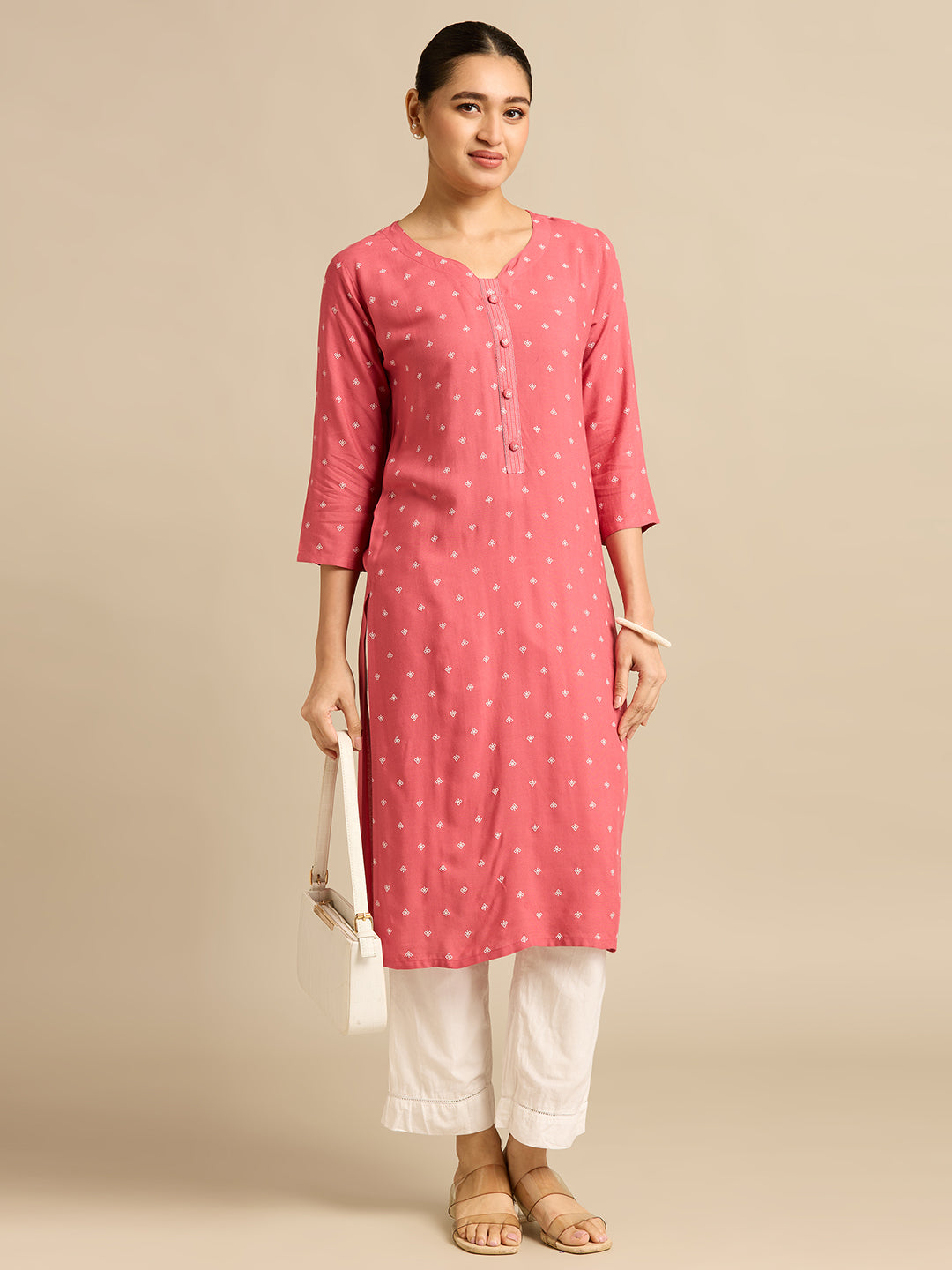 Elina Printed Straight-cut Kurti