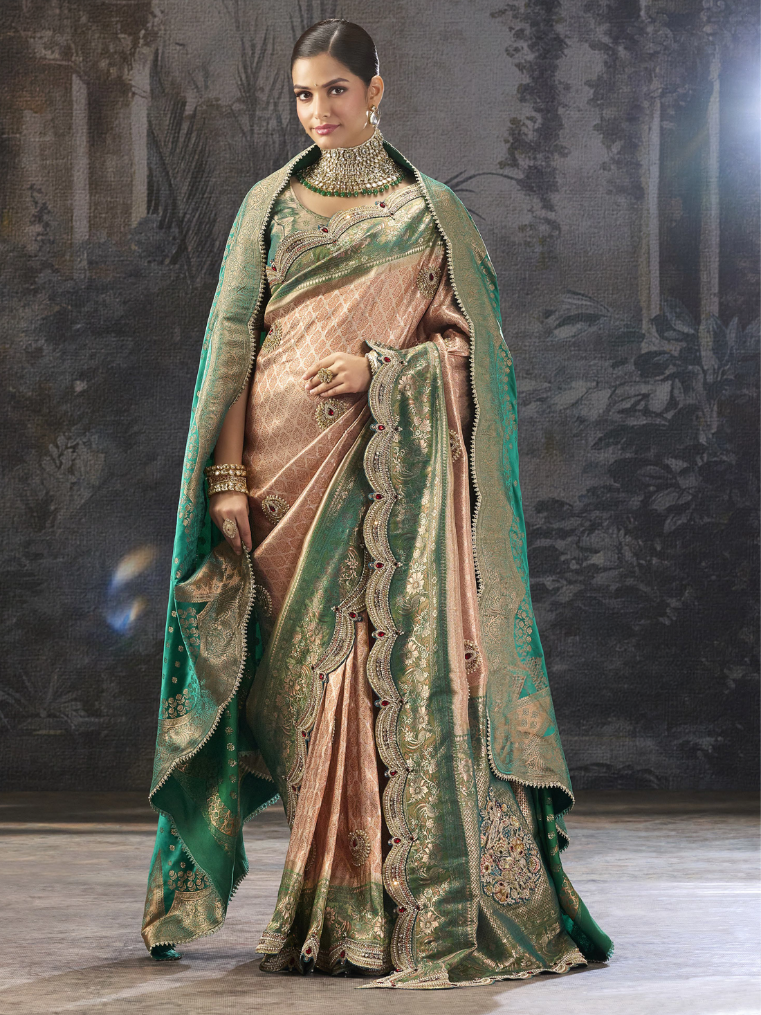 Radha Silk Stone Work Saree