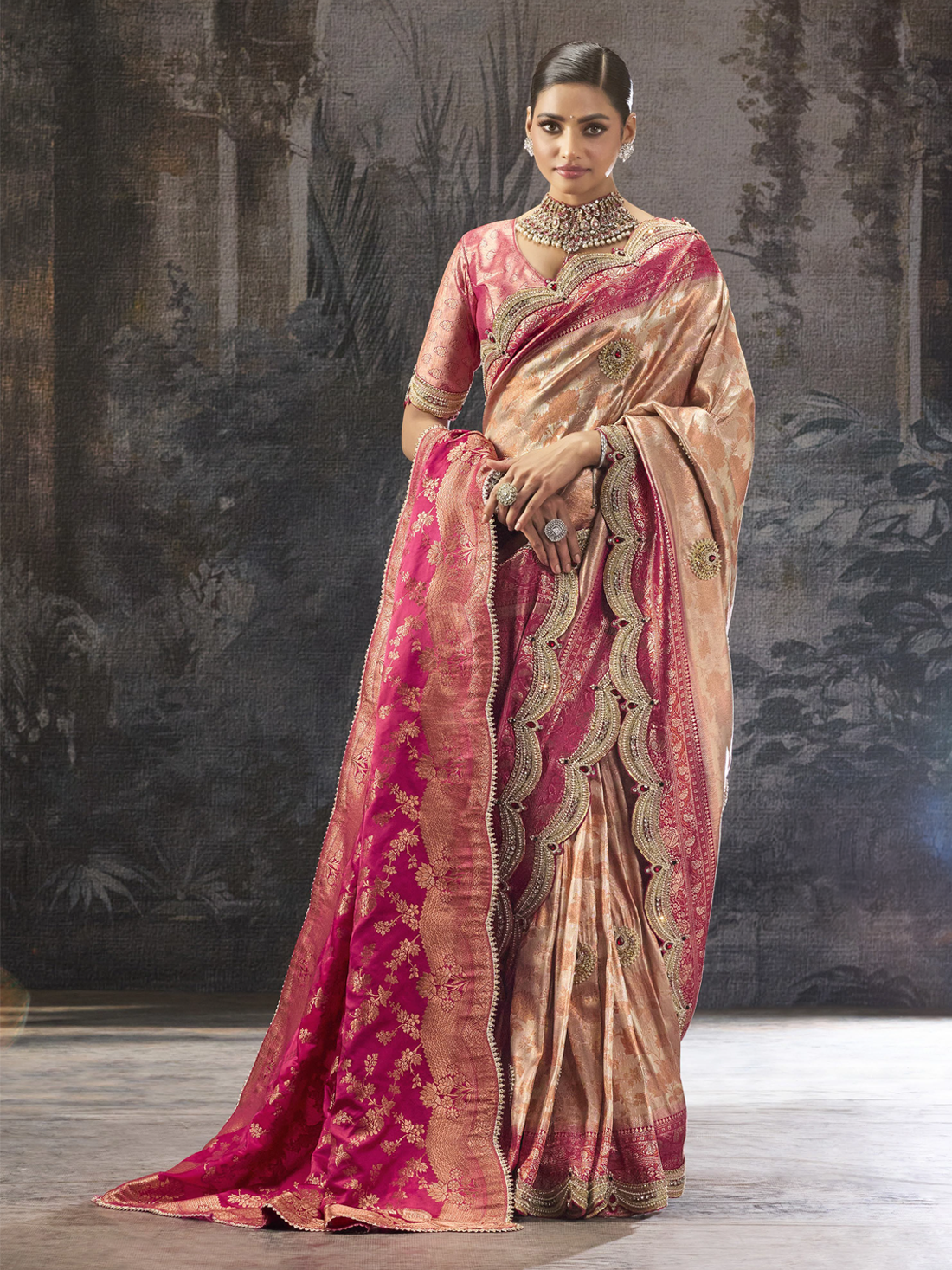 Radha Silk Stone Work Saree