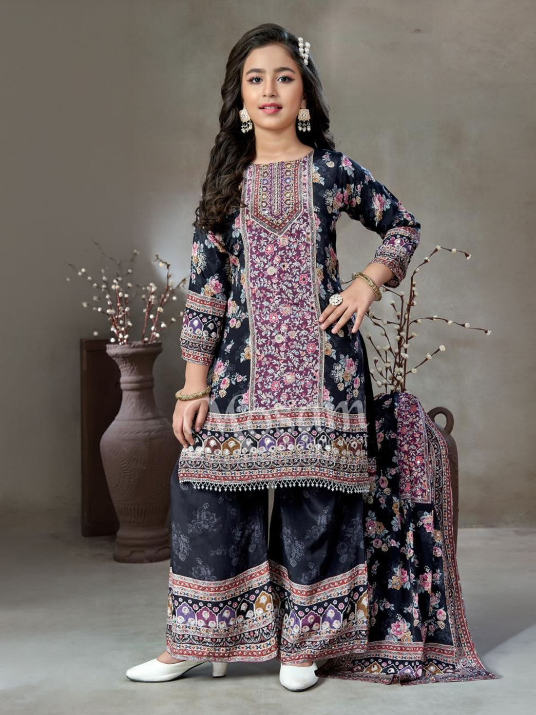 Maira Printed Kaftan &amp; Palazzo