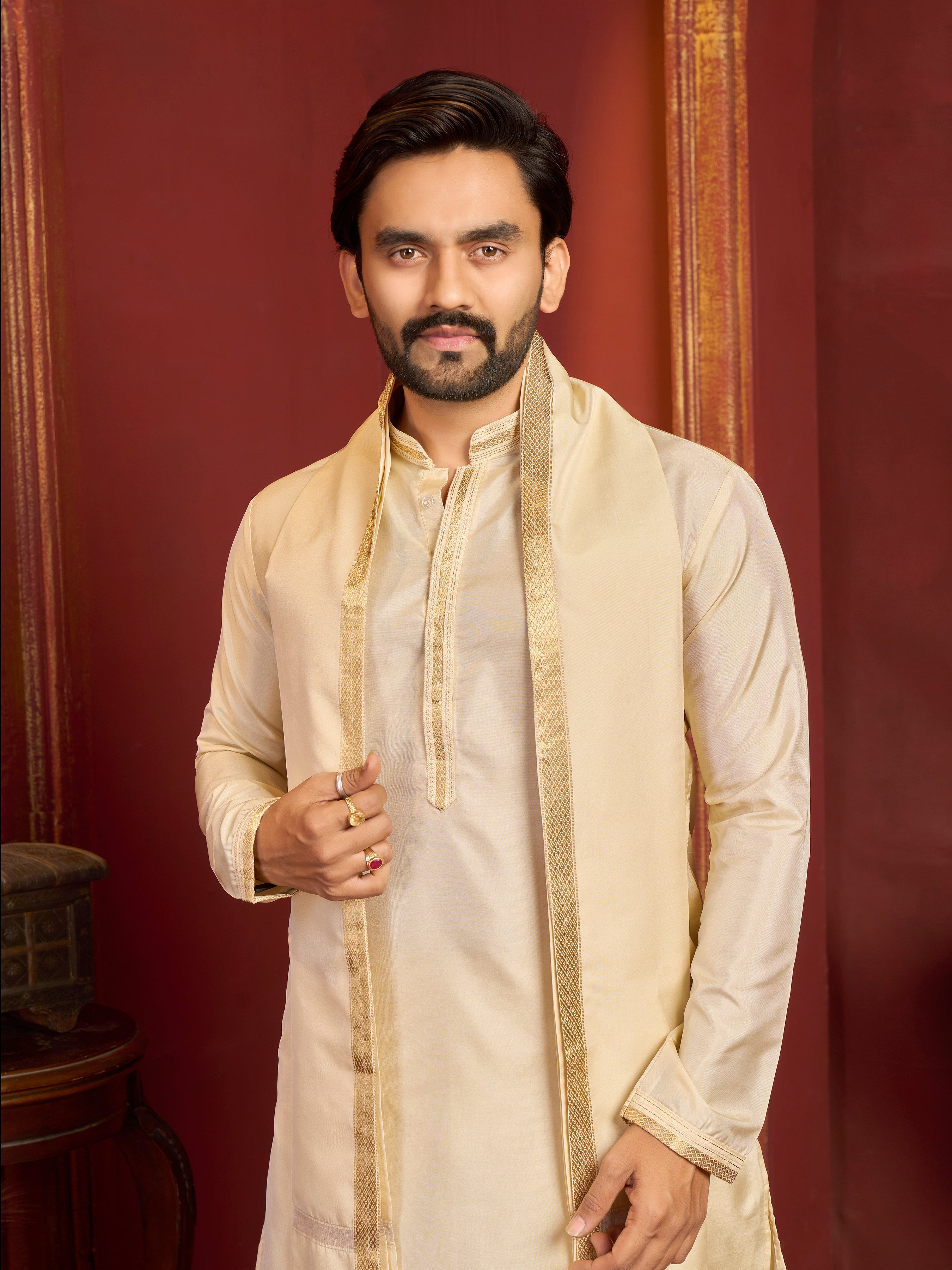 Mens Dhoti Suit With Dupatta - Roop Darshan