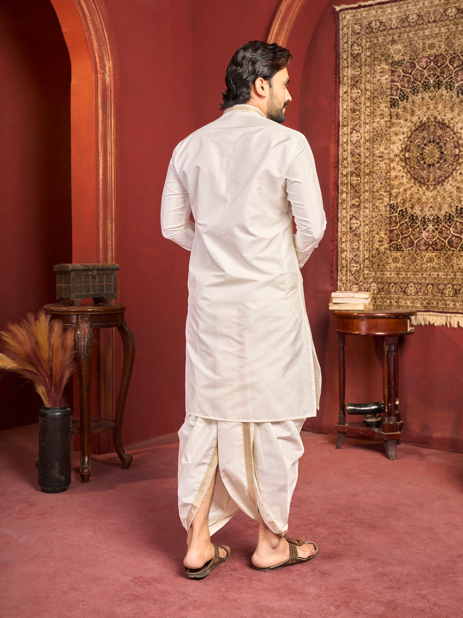 Mens Dhoti Suit With Dupatta