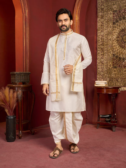 Mens Dhoti Suit With Dupatta