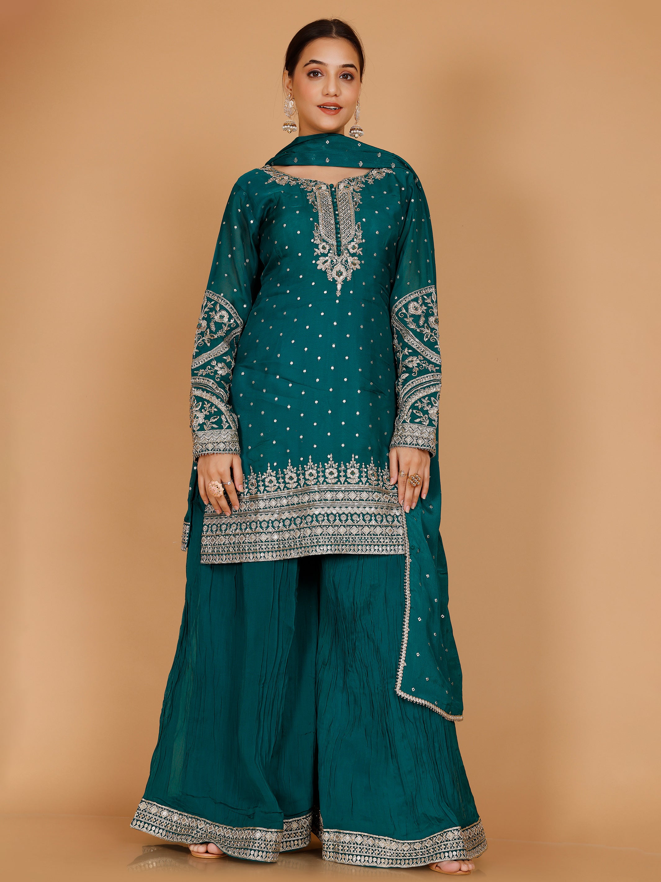 Tiyana Palazoo Suit - Roop Darshan