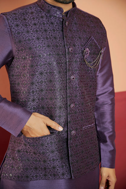 Mens Kurta Set With Jacket