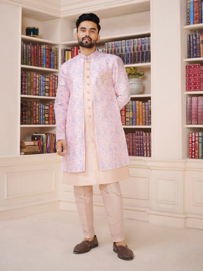 Mens Kurta Set With Jacket - Roop Darshan