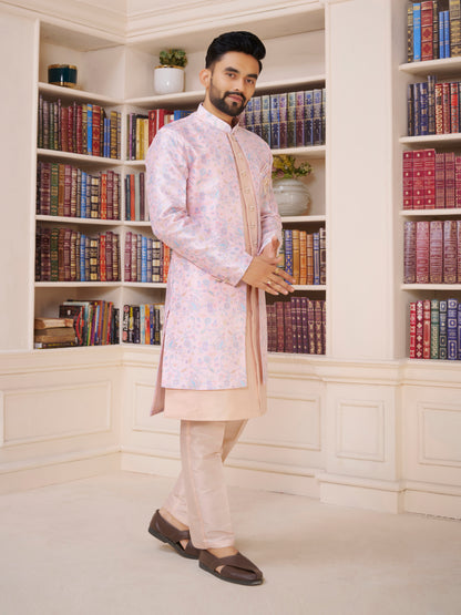 Mens Kurta Set With Jacket - Roop Darshan