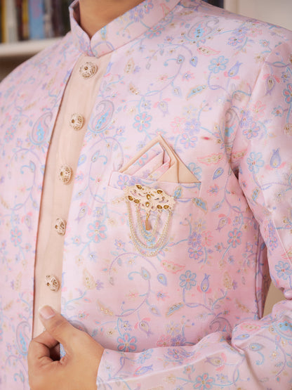 Mens Kurta Set With Jacket - Roop Darshan
