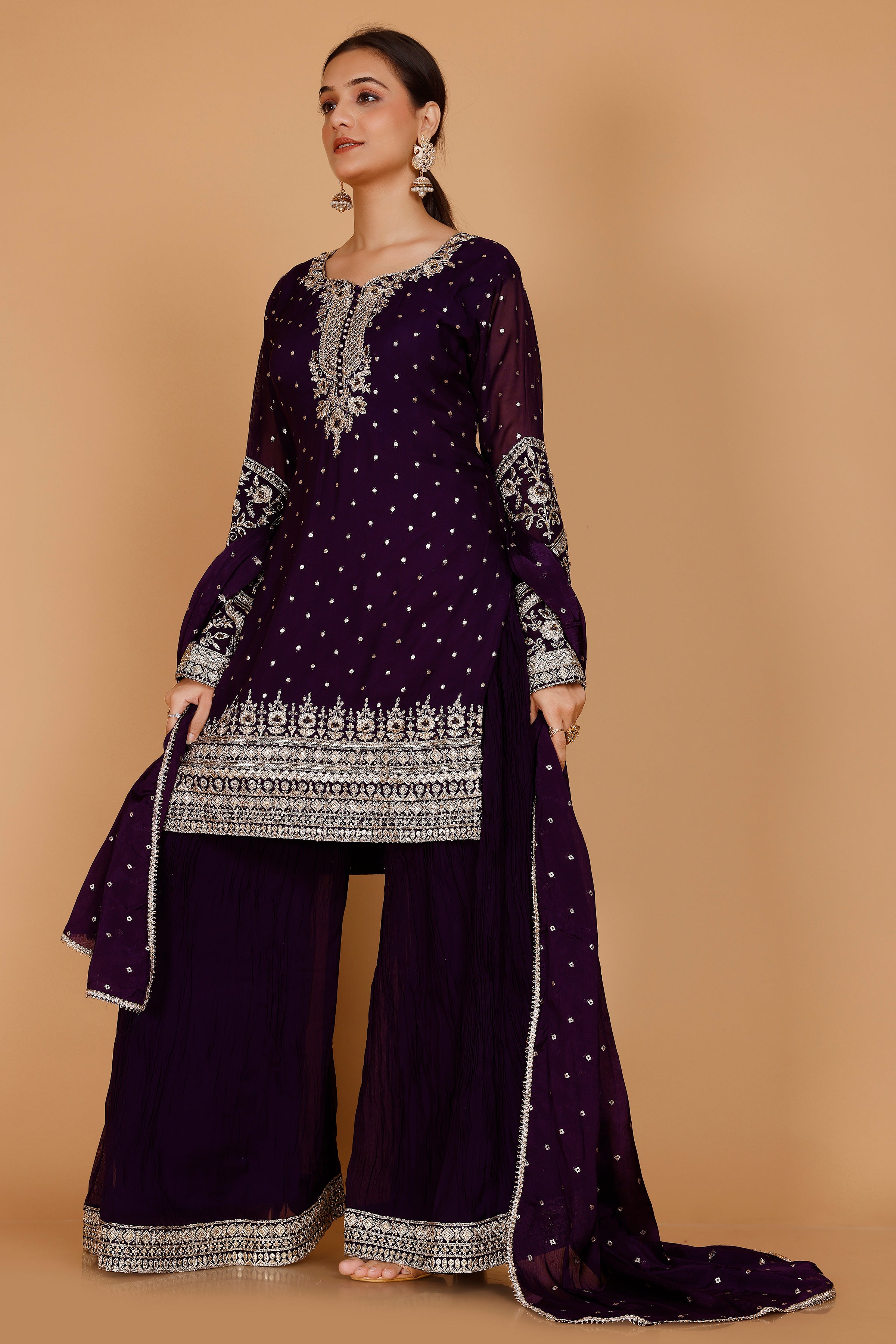 Tiyana Palazoo Suit - Roop Darshan