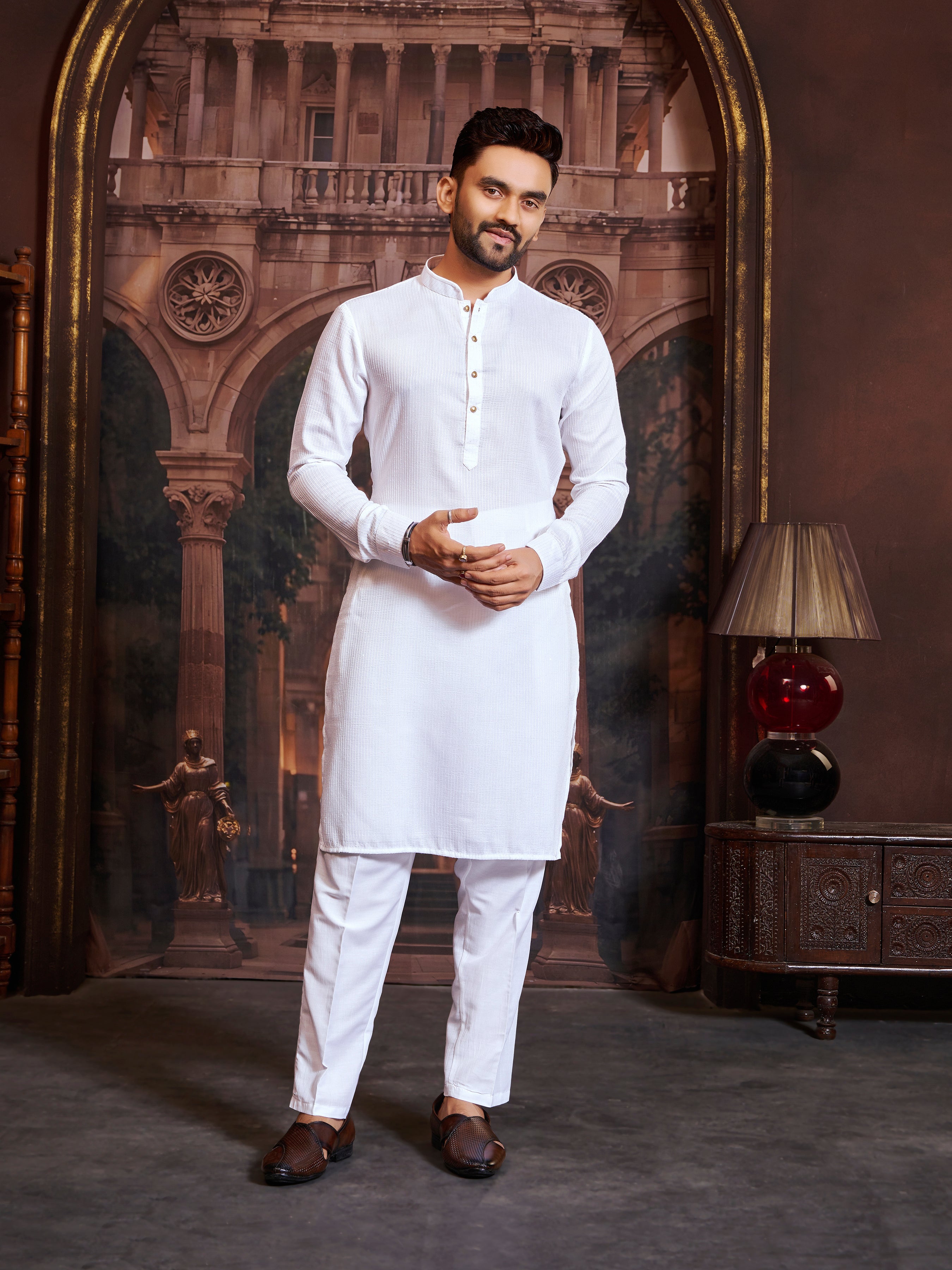 Mens Silk Kurta Set - Roop Darshan