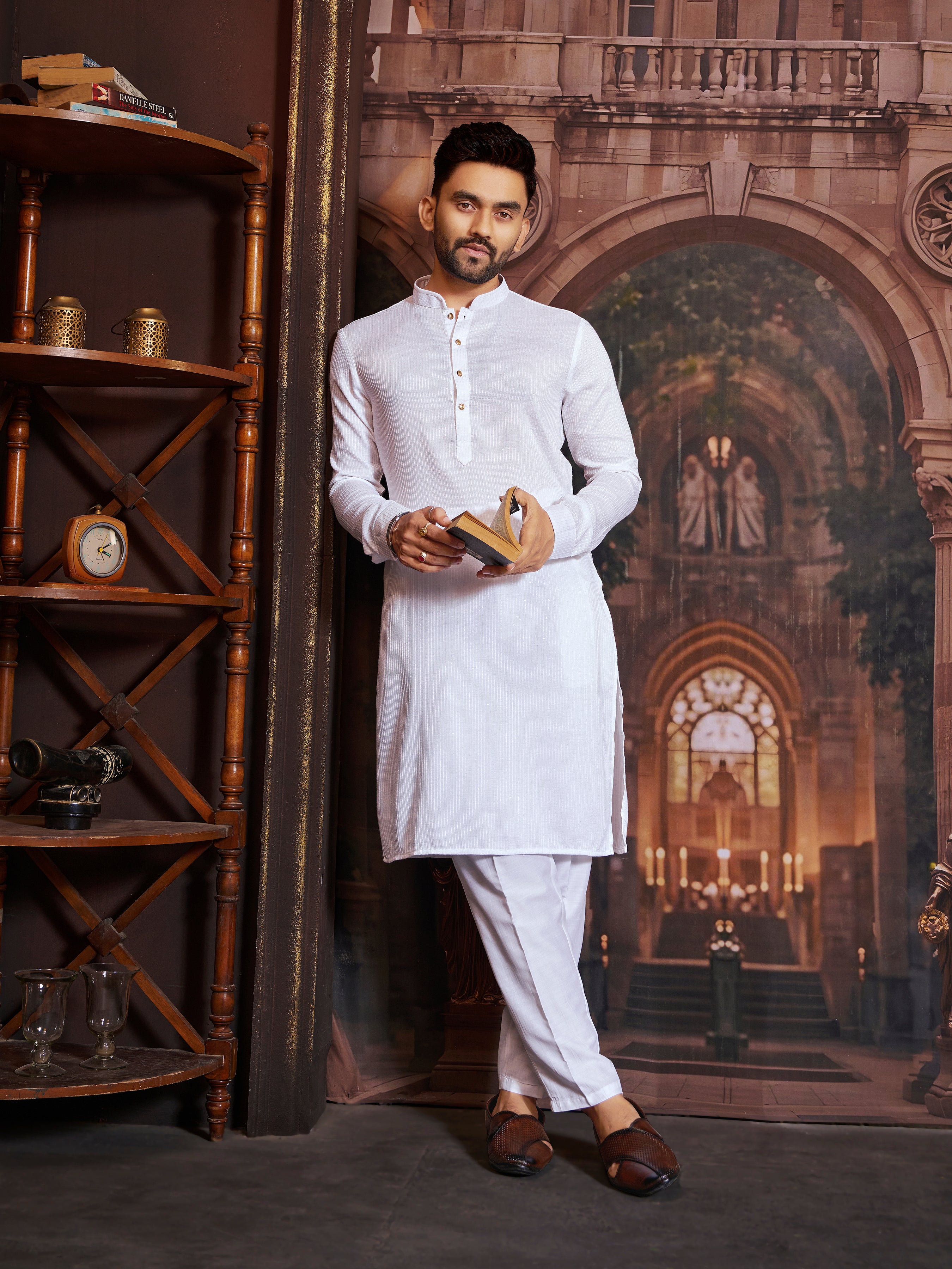 Mens Silk Kurta Set - Roop Darshan