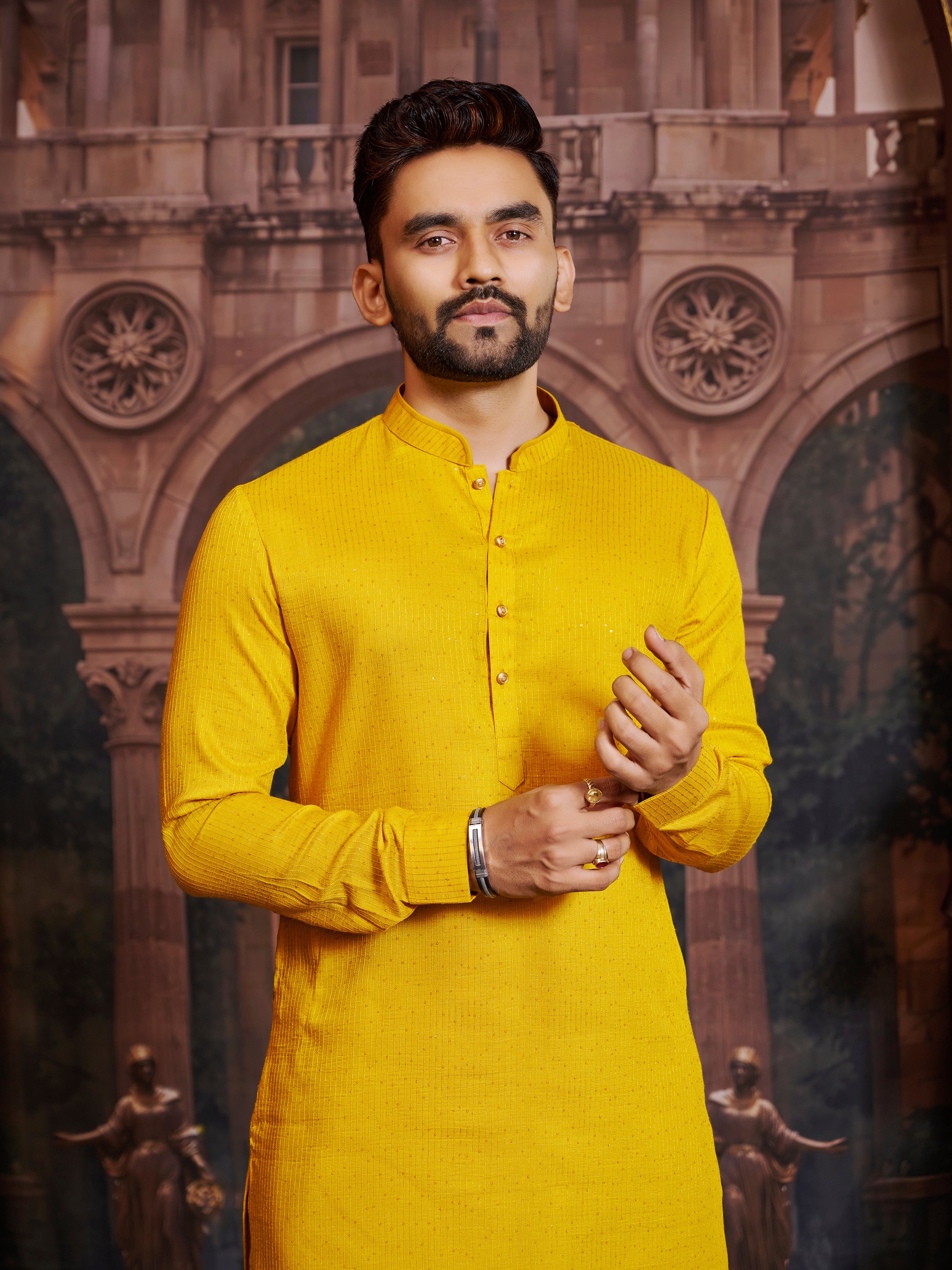 Mens Silk Kurta Set - Roop Darshan