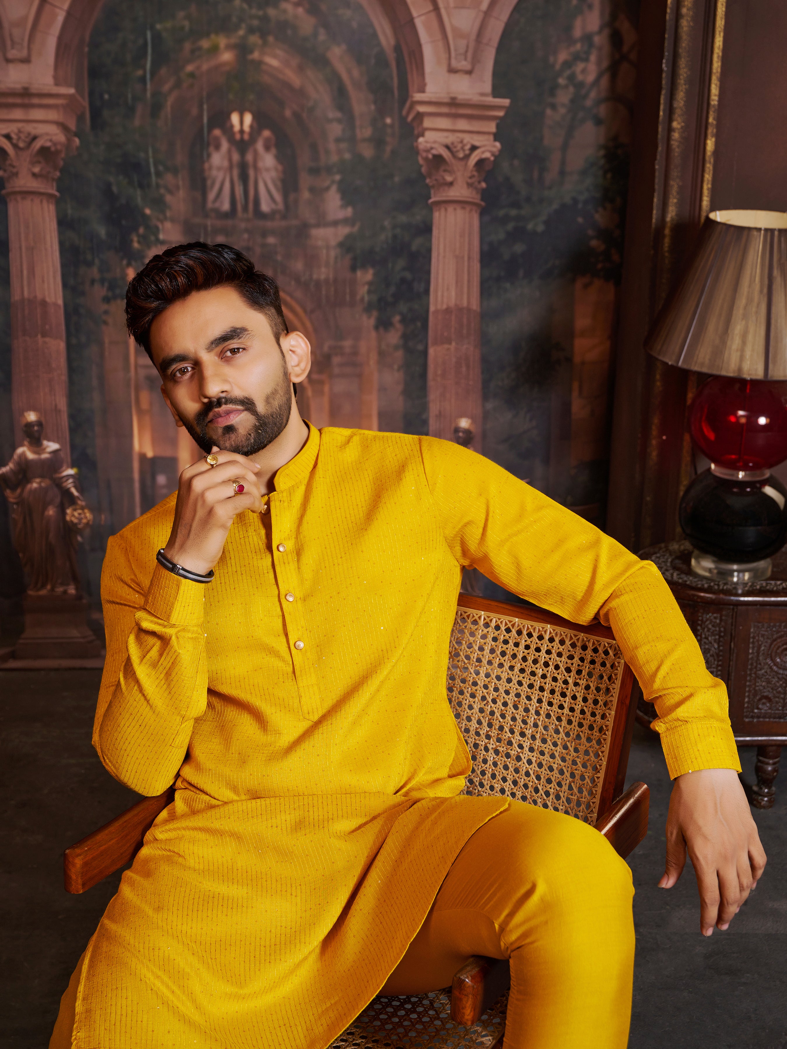Mens Silk Kurta Set - Roop Darshan