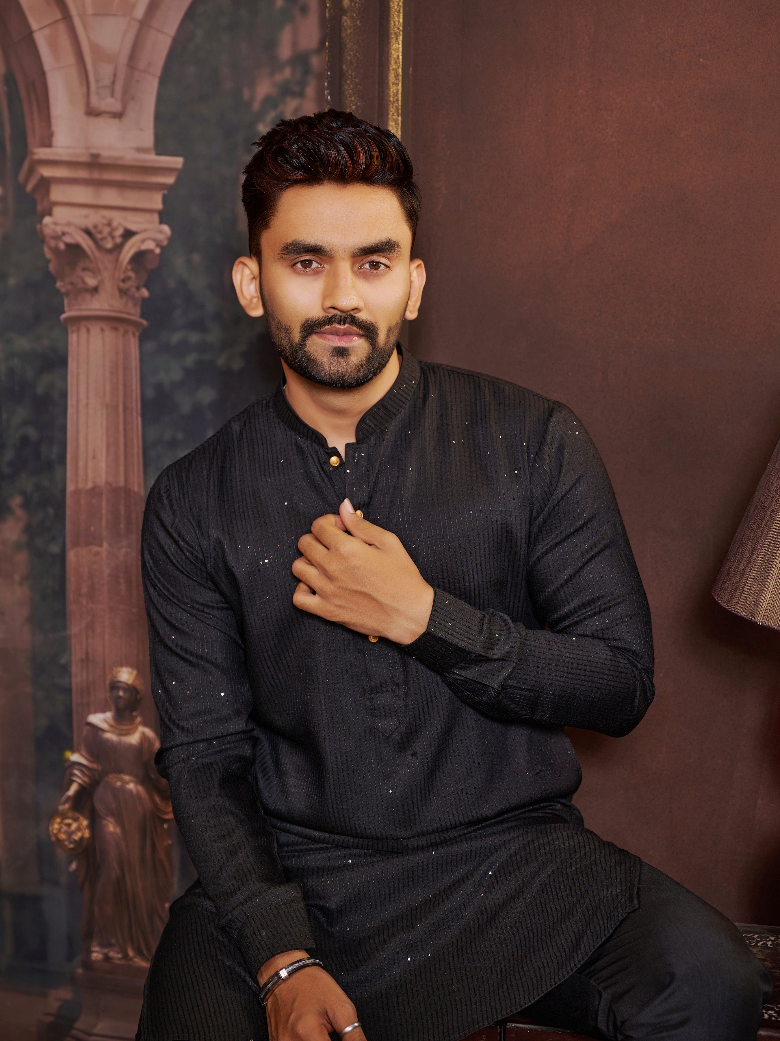Mens Silk Kurta Set