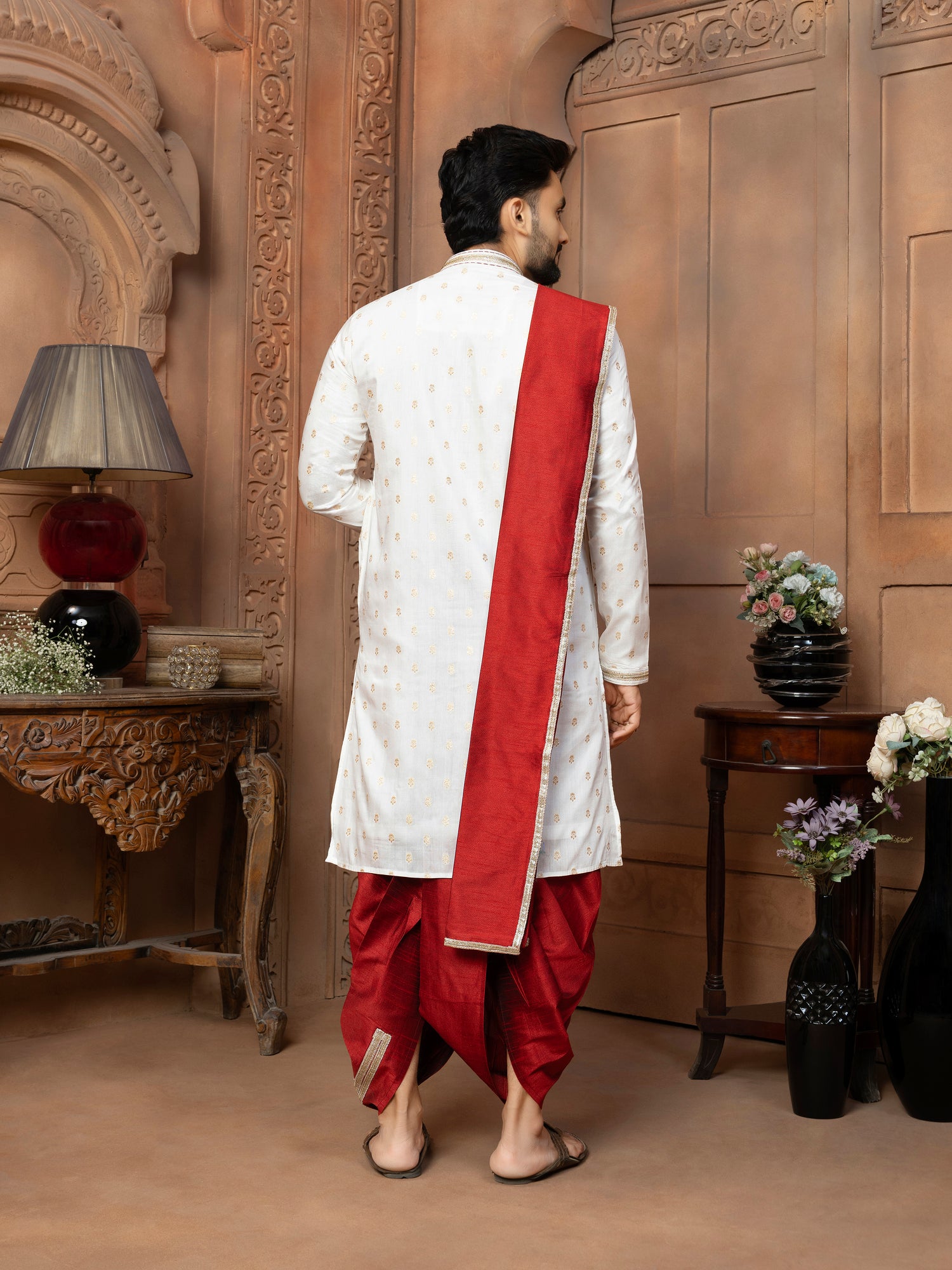 Mens Dhoti Suit With Dupatta
