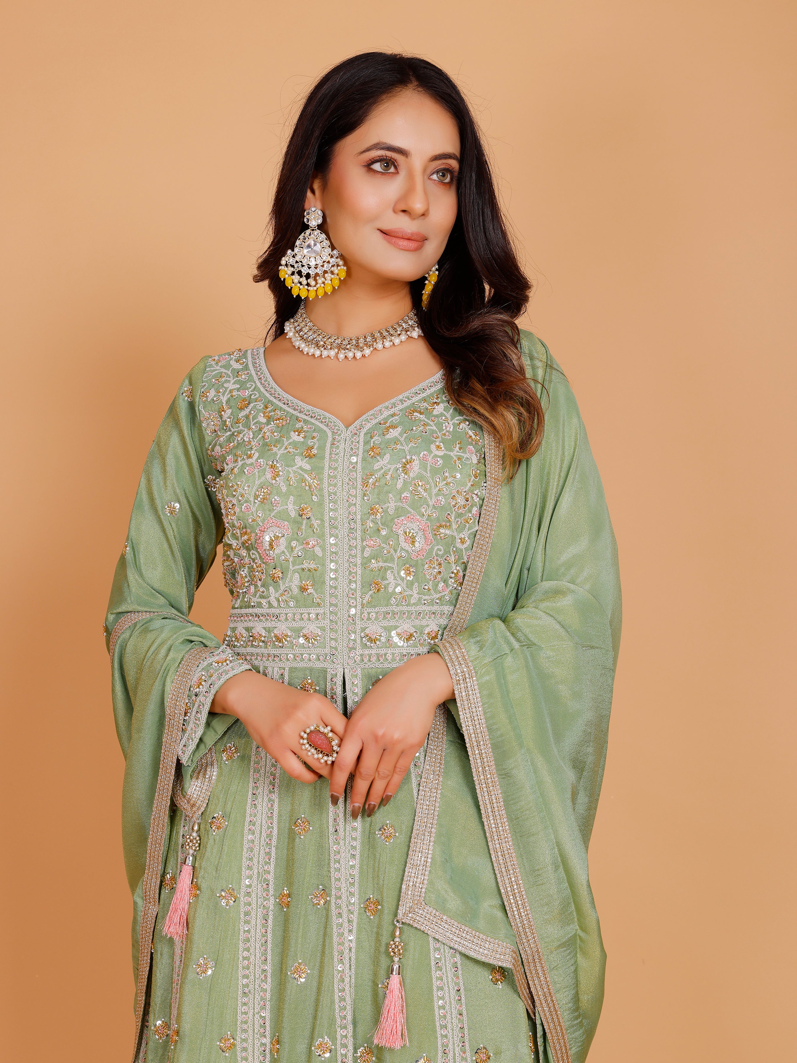 Kashish Flair Palazzo Suit - Roop Darshan
