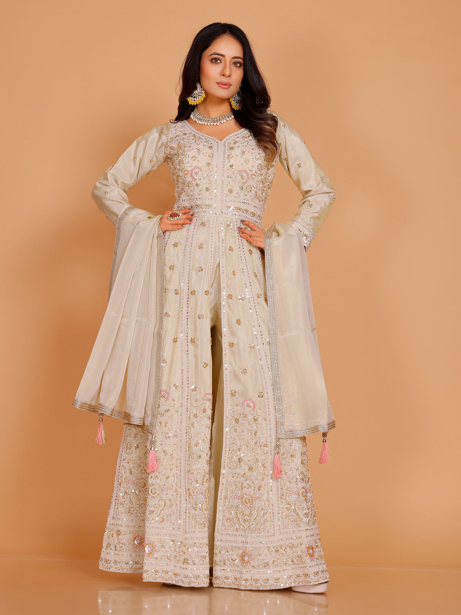 Kashish Flair Palazzo Suit - Roop Darshan