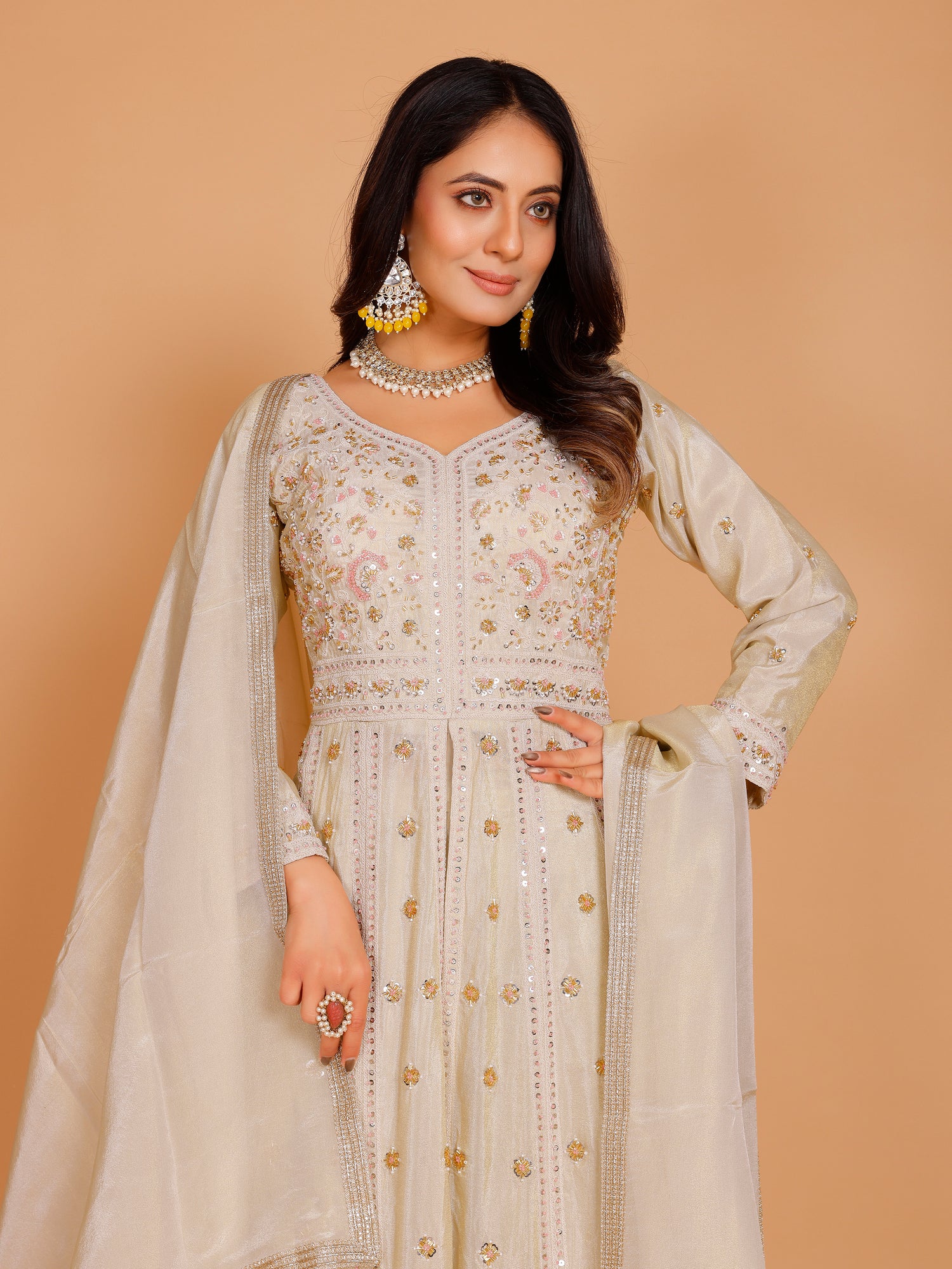 Kashish Flair Palazzo Suit - Roop Darshan