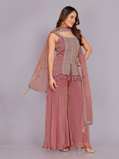 Athira Organza Palazzo Suit