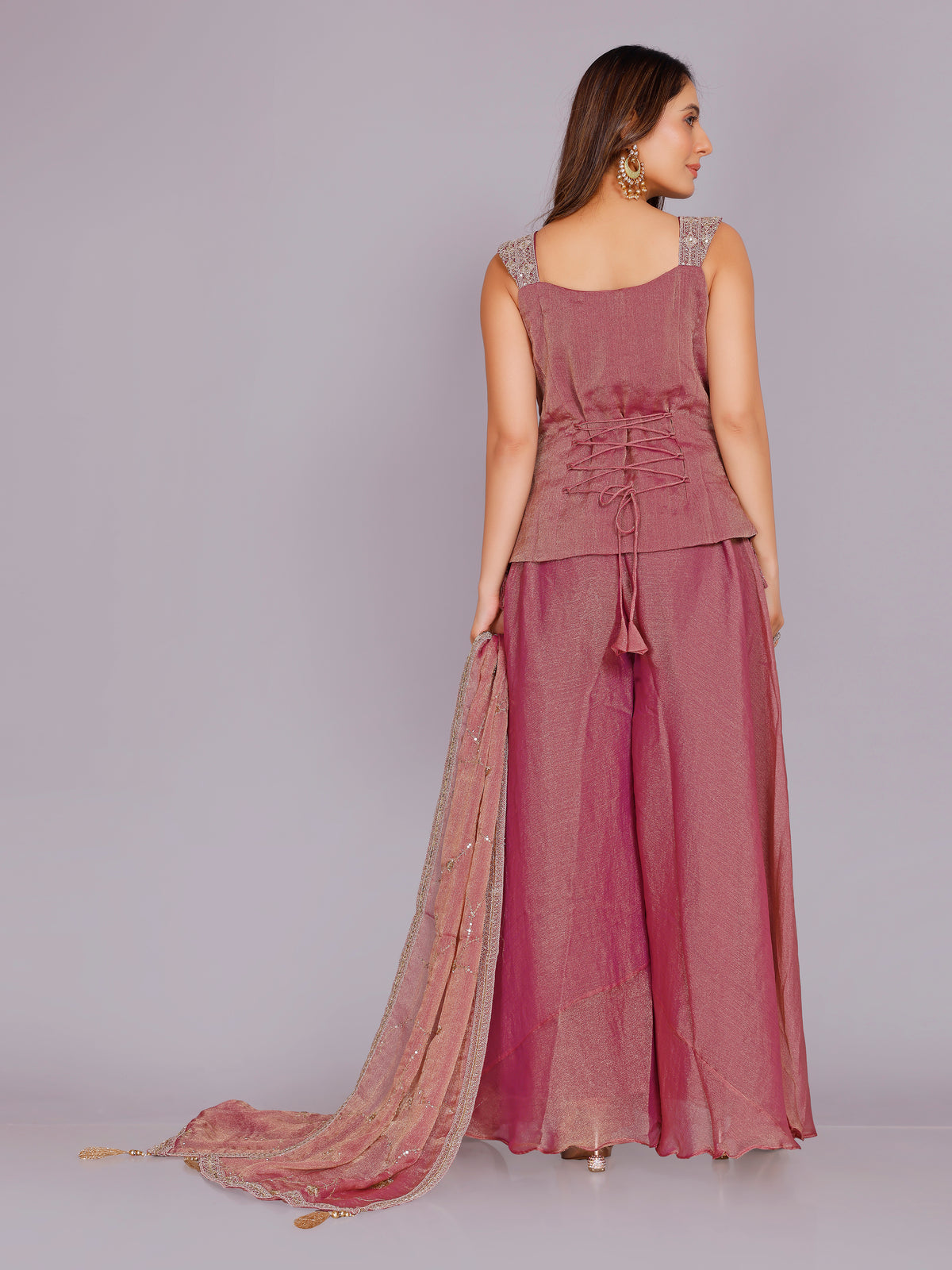 Athira Organza Palazzo Suit