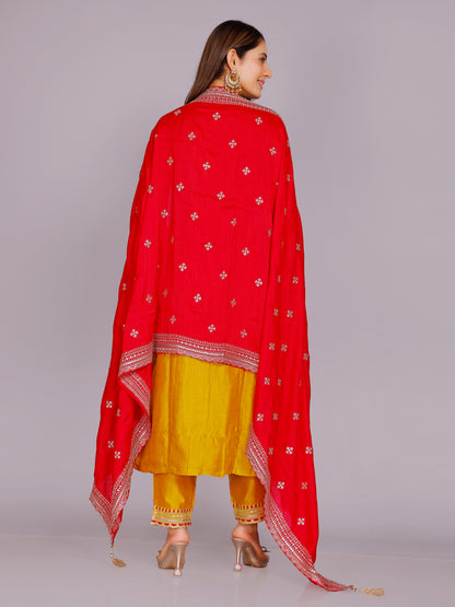Ashita Silk Straight Suit