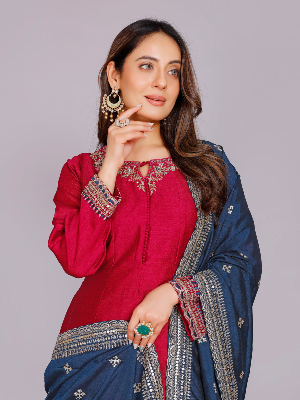Ashita Silk Straight Suit