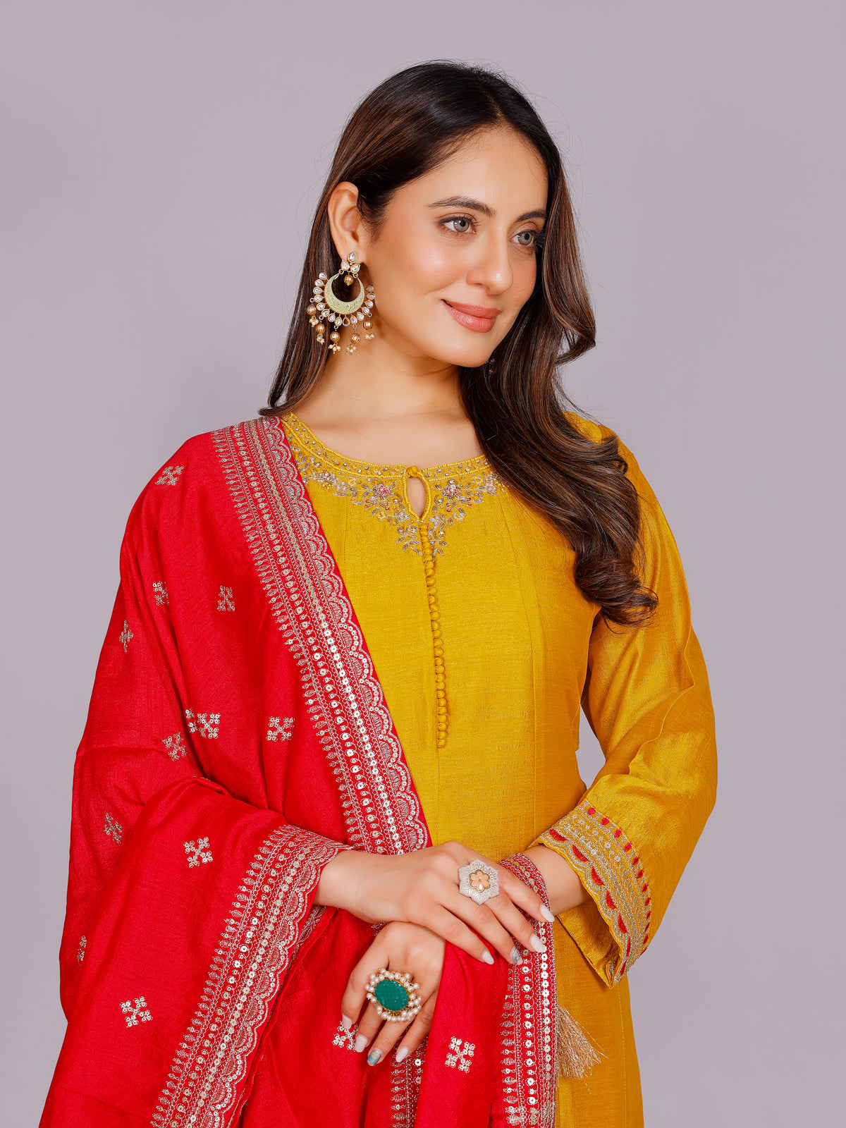 Ashita Silk Straight Suit