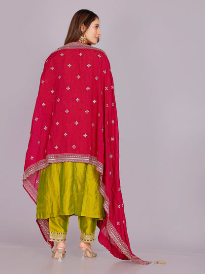 Ashita Silk Straight Suit