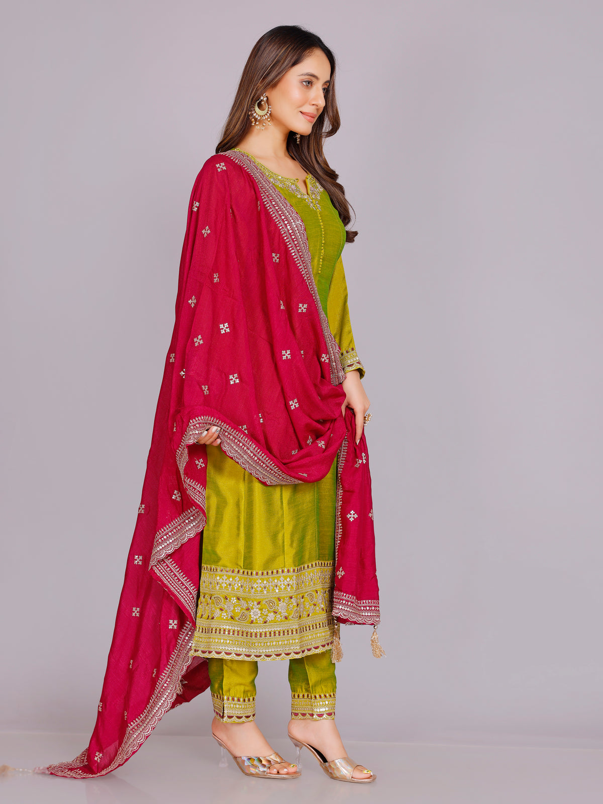 Ashita Silk Straight Suit