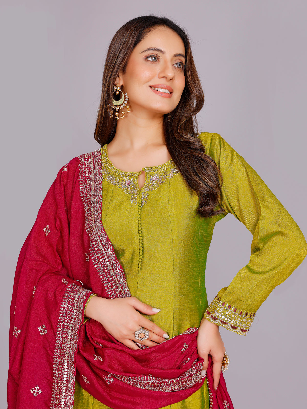 Ashita Silk Straight Suit