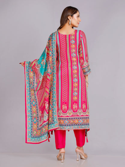 Ashika Silk Printed Suit
