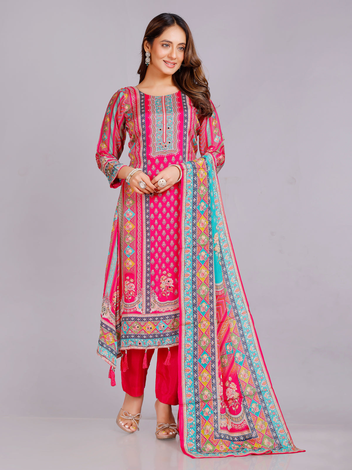 Ashika Silk Printed Suit