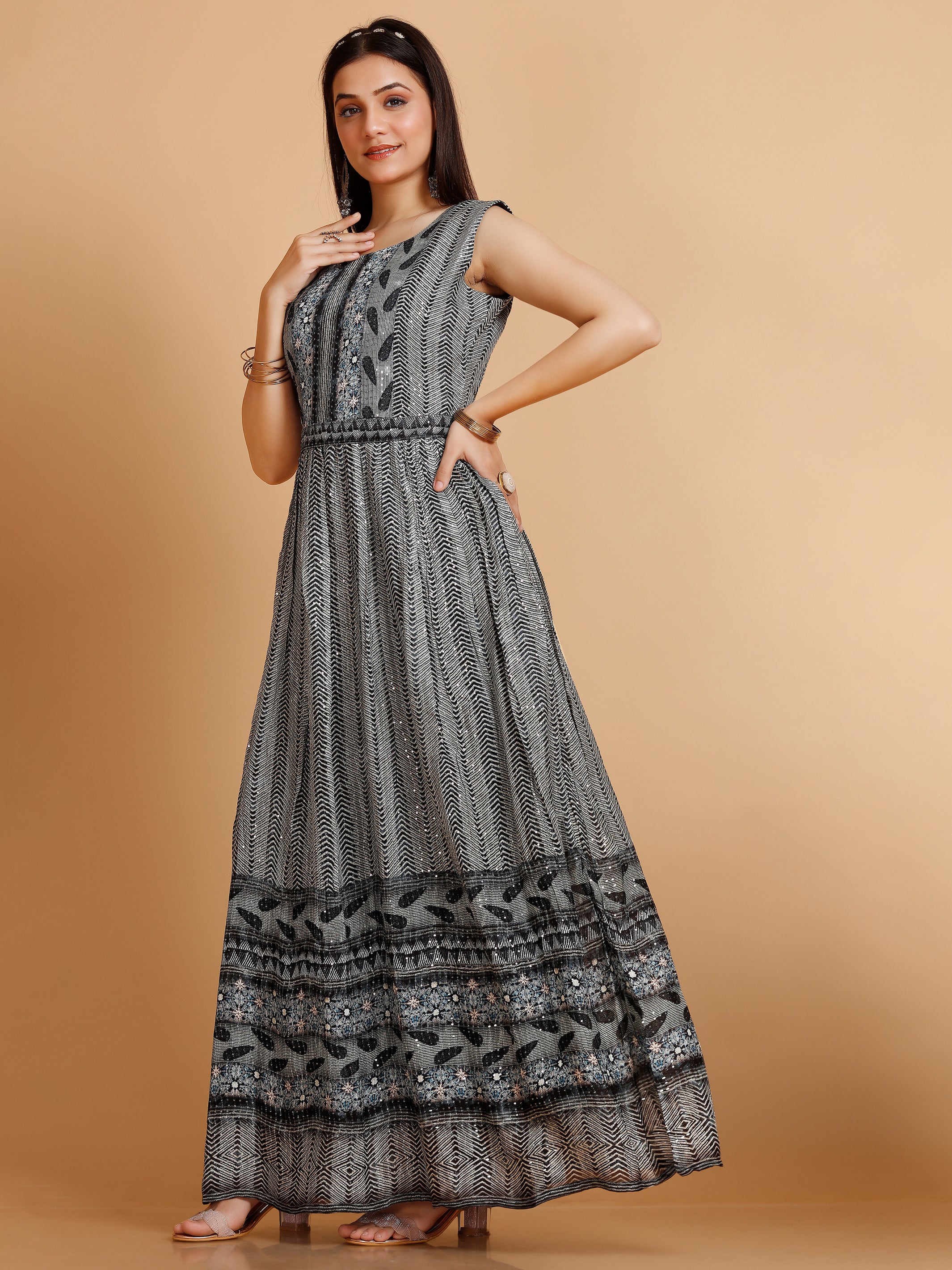 Festive Wear Women Traditional long gowns at Rs 1250 in Tirupati | ID:  24072811455