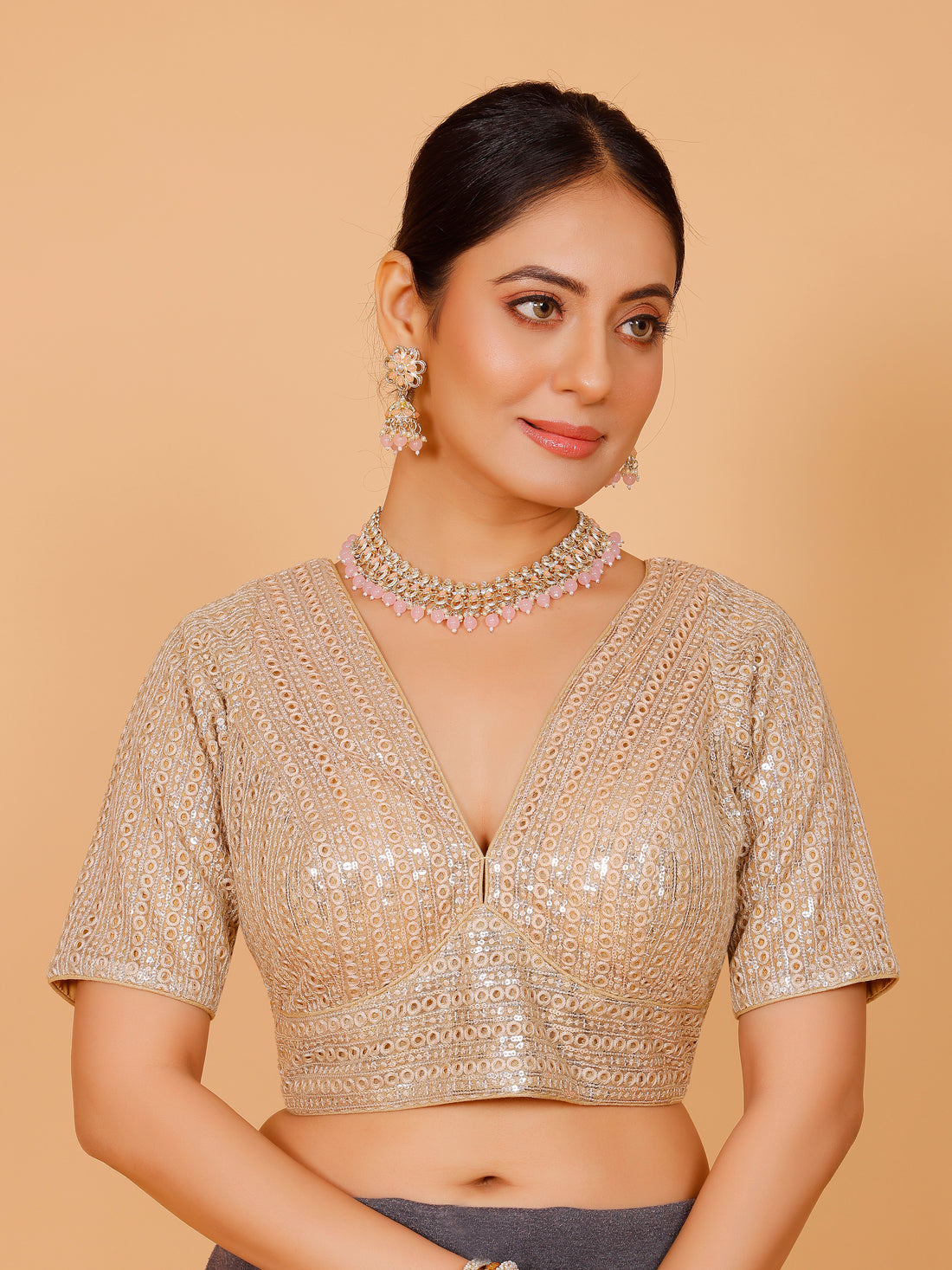Ladies Nett Resham Work Blouse