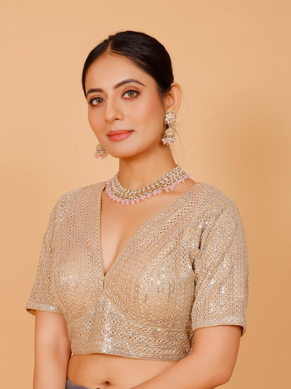 Ladies Nett Resham Work Blouse