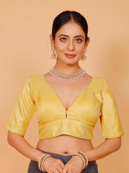 Ladies Silk Plain Blouse