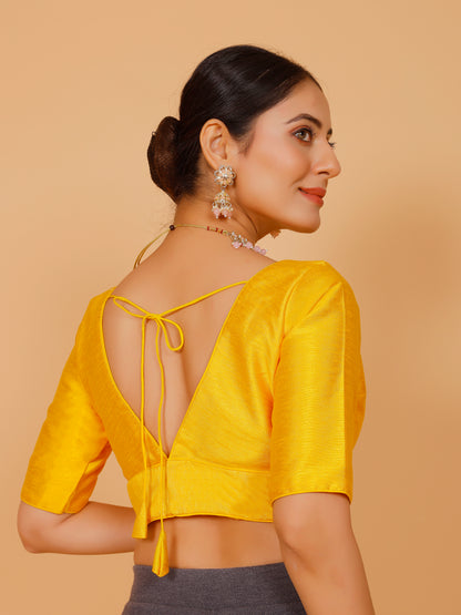 Ladies Silk Plain Blouse