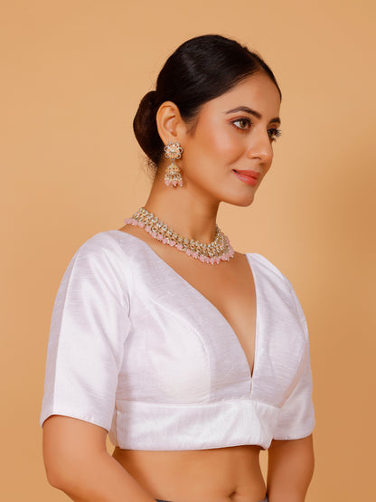 Ladies Silk Plain Blouse