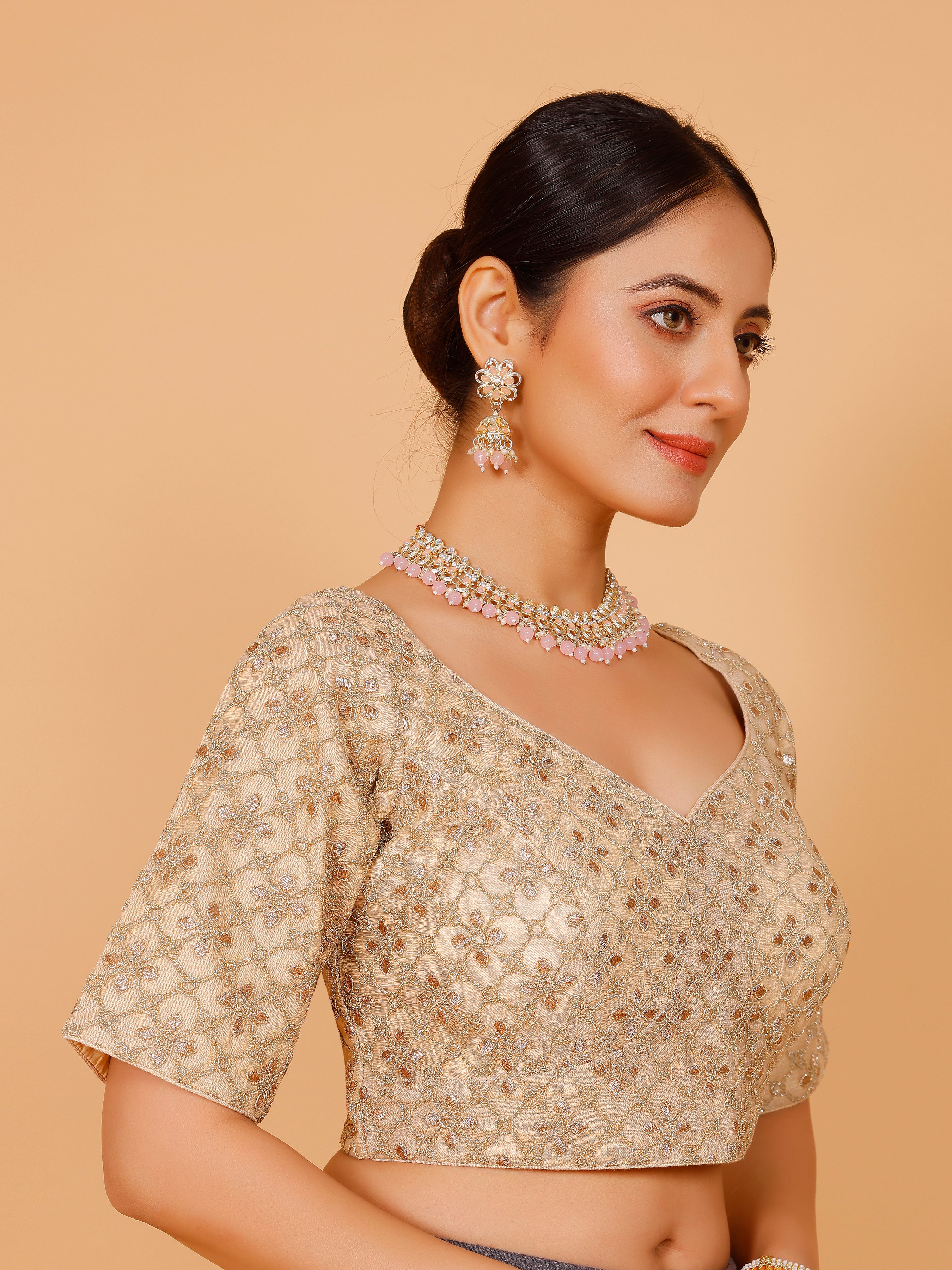 Net Zari Work Blouse