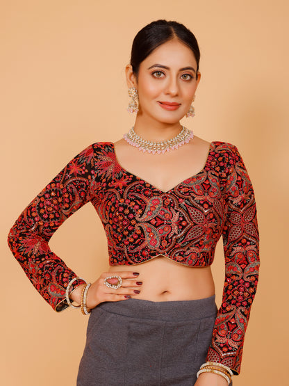 Silk Zari Tiki Work Blouse - Roop Darshan