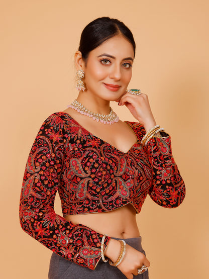 Silk Zari Tiki Work Blouse - Roop Darshan