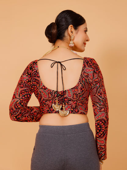 Silk Zari Tiki Work Blouse - Roop Darshan